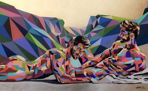 Adam and Steve de Jason Ebrahimi, Pintura a la venta en Singulart