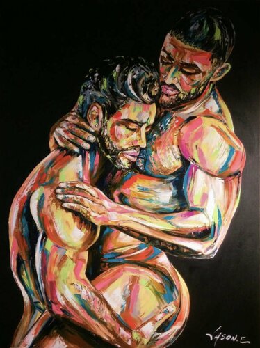 Gay Love van Jason Ebrahimi, Schilderij te koop op Singulart