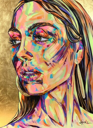 Golden Girl van Jason Ebrahimi, Schilderij te koop op Singulart