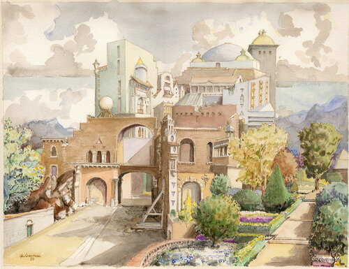 Le château by Gilles Chambon, Work on Paper for Sale on Singulart
