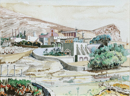 La ferme antilienne by Gilles Chambon, Work on Paper for Sale on Singulart