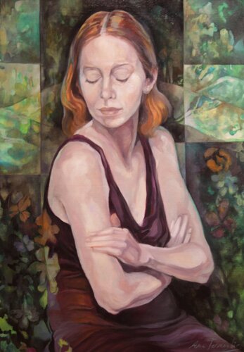 RETRATO EN VERDE van Ana Termes Lis, Schilderij te koop op Singulart