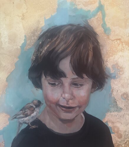 "El  soñador de pájaros" by Ana Termes Lis, Painting for Sale on Singulart