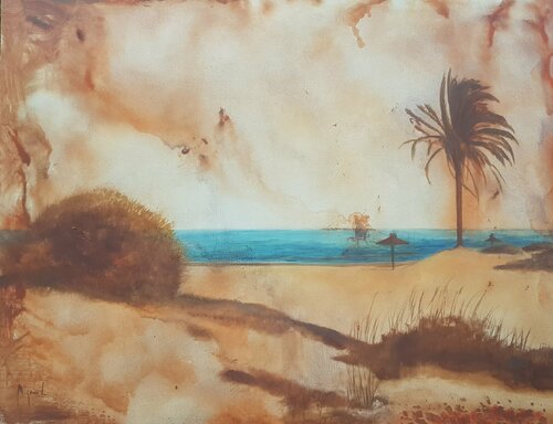 Playa de ibiza par Miguel Ángel García López, Peinture en vente sur Singulart