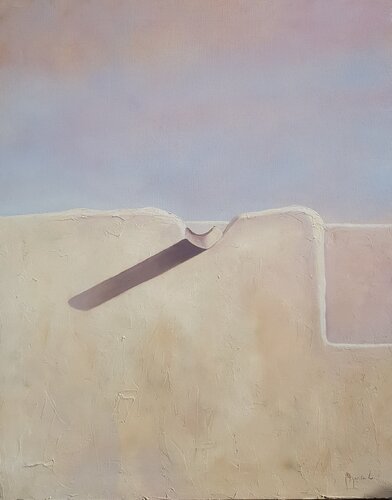 Sombras en pared en ibiza von Miguel Ángel García López, Malerei kaufen auf Singulart