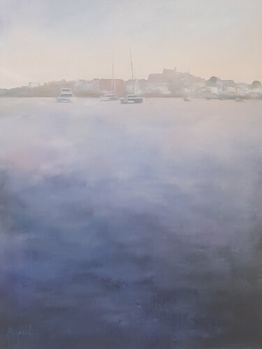 Paisaje de ibiza a las 19.00 par Miguel Ángel García López, Peinture en vente sur Singulart