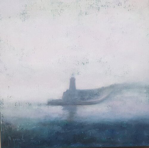 Faro y niebla par Miguel Ángel García López, Peinture en vente sur Singulart