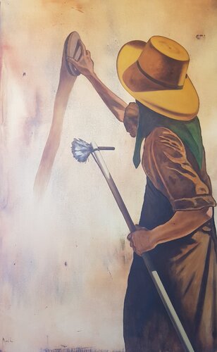 Payesa  encalando de tarde van Miguel Ángel García López, Schilderij te koop op Singulart