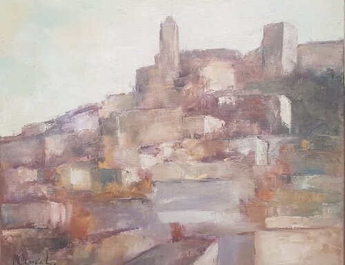 Ibiza, Dalt Vila  al atardecer 20.20 von Miguel Ángel García López, Malerei kaufen auf Singulart