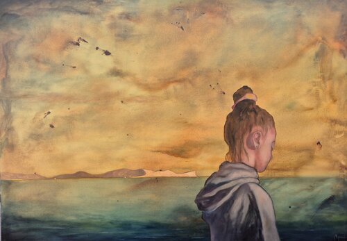 Ana y Cap des Falcó par Miguel Ángel García López, Peinture en vente sur Singulart