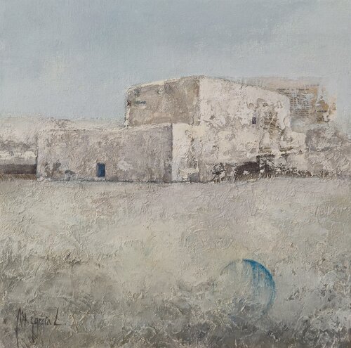 Casa payesa al atardecer par Miguel Ángel García López, Peinture en vente sur Singulart