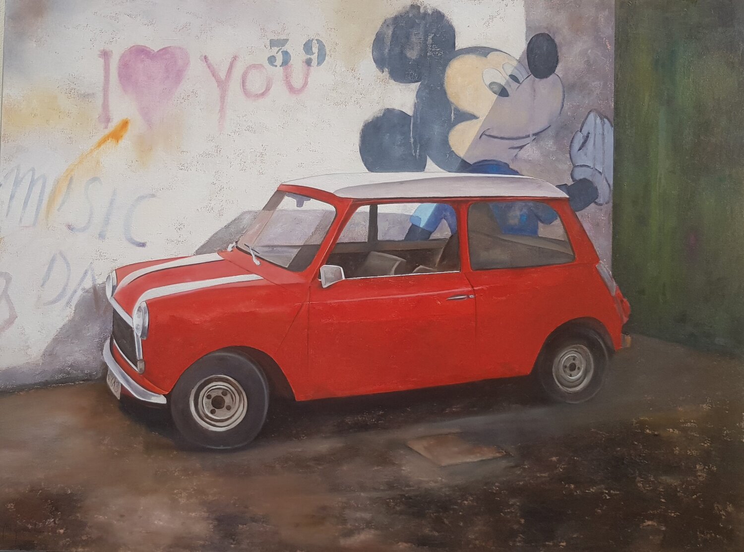 Mini y graffity Miguel Ángel García López Originalgemälde zu verkaufen