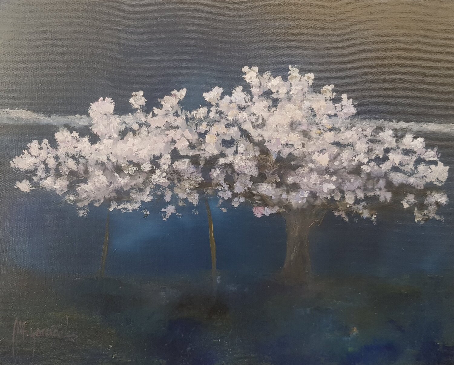 Almendro de noche Miguel Ángel García López Dipinto originale in vendita