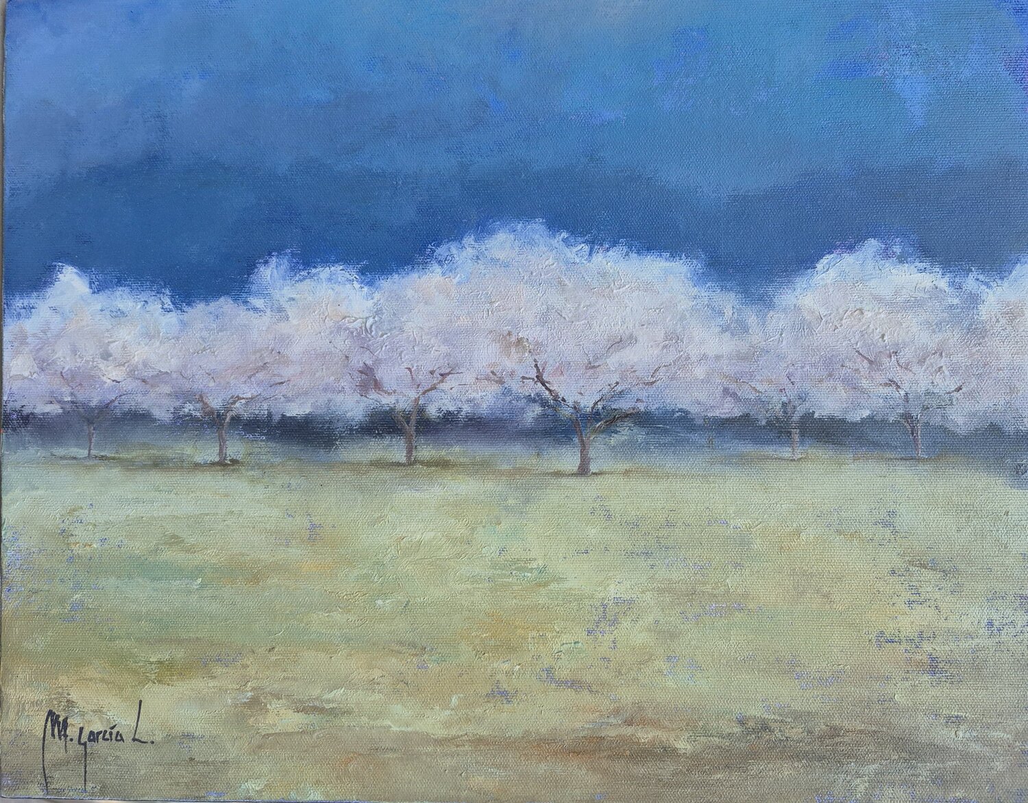 Almendros en Flor Miguel Ángel García López Originalgemälde zu verkaufen