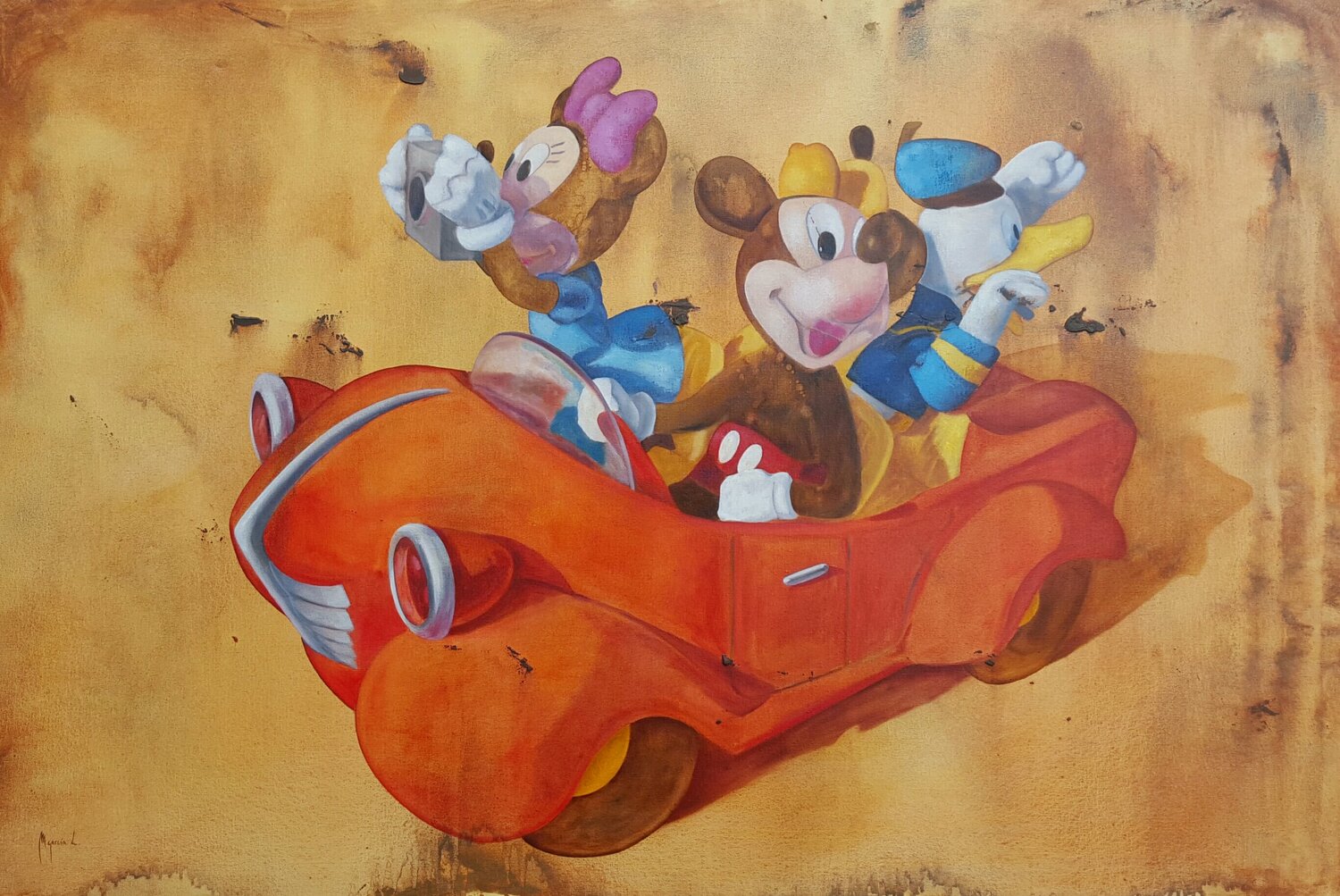Coche de disney Miguel Ángel García López Originalgemälde zu verkaufen