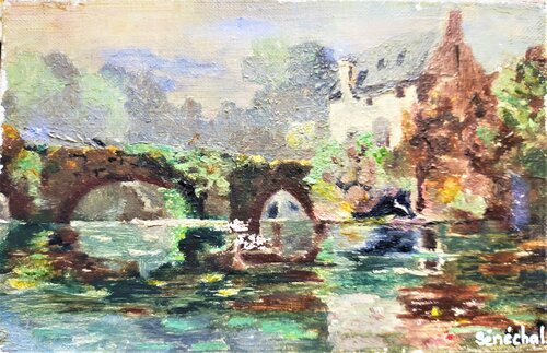 Le petit moulin von Catherine Sénéchal, Malerei kaufen auf Singulart