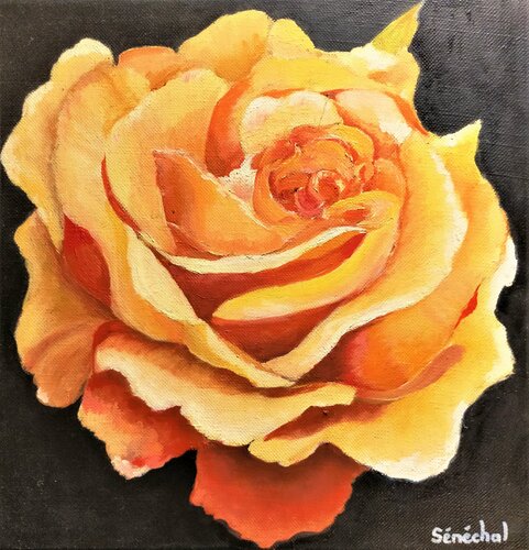 Rose jaune von Catherine Sénéchal, Malerei kaufen auf Singulart