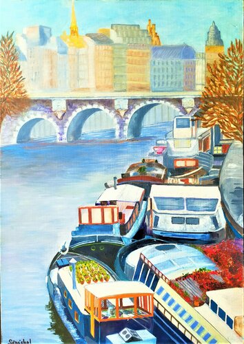 Quai de Seine von Catherine Sénéchal, Malerei kaufen auf Singulart