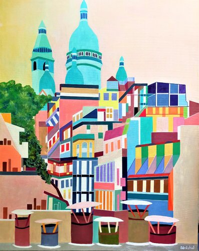 La Butte Montmartre von Catherine Sénéchal, Malerei kaufen auf Singulart