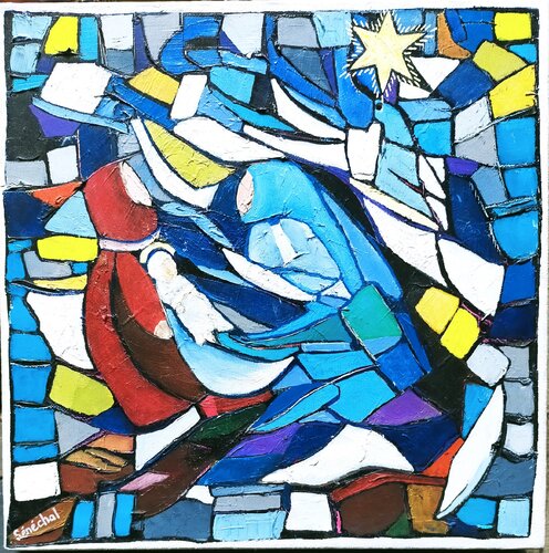 Nativité von Catherine Sénéchal, Malerei kaufen auf Singulart