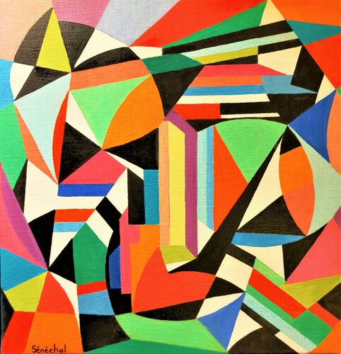 Géométrie dans l'espace von Catherine Sénéchal, Malerei kaufen auf Singulart