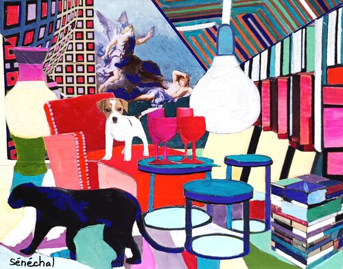 Book store par Catherine Sénéchal, Peinture en vente sur Singulart