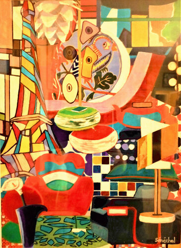 Living-room von Catherine Sénéchal, Malerei kaufen auf Singulart