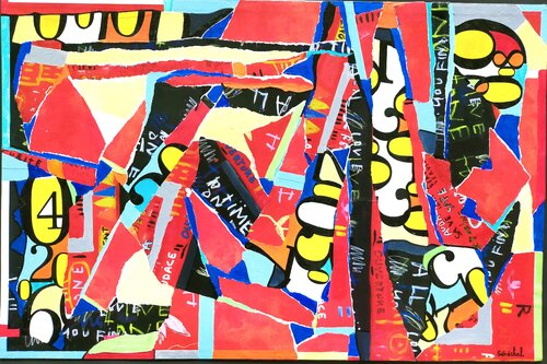 La bande des "Quatre" von Catherine Sénéchal, Malerei kaufen auf Singulart