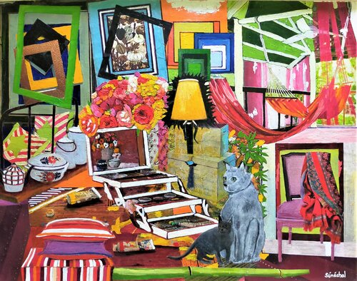 L'atelier de mes rêves von Catherine Sénéchal, Malerei kaufen auf Singulart