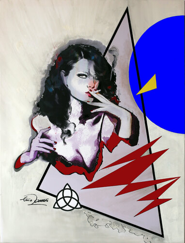 TRIANGOLI ROSSI - tela par Ezio Ranaldi, Peinture en vente sur Singulart