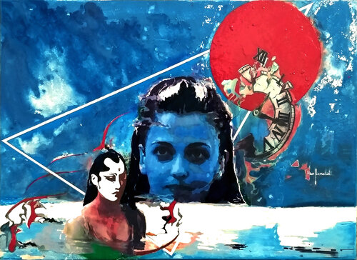 VARIANTE SU AISHWARYA - tela par Ezio Ranaldi, Peinture en vente sur Singulart