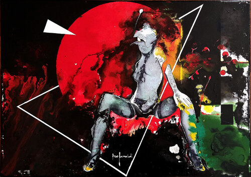 ASTRAZIONE DONNA - tela by Ezio Ranaldi, Painting for Sale on Singulart
