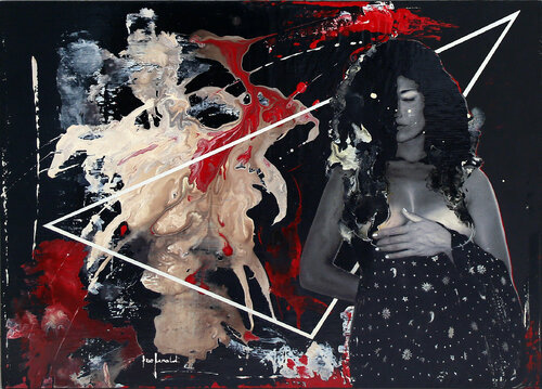 NUDO CON TELO NERO by Ezio Ranaldi, Painting for Sale on Singulart