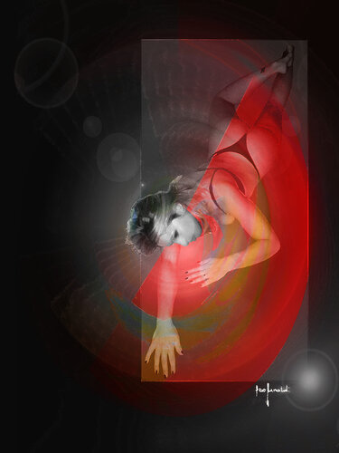 VORTICE ROSSO - Pannello rigido par Ezio Ranaldi, Digital en vente sur Singulart