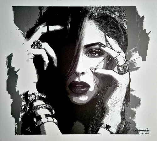 RITRATTO CON GIOIELLI + Lunatica von Ezio Ranaldi, Druck kaufen auf Singulart