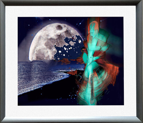 NOTTE DI LUNA PIENA + seconda stampa in omaggio by Ezio Ranaldi, Print for Sale on Singulart