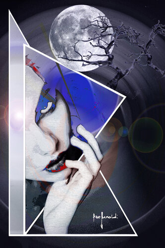 SOLO LA LUNA CONOSCE I NOSTRI SEGRETI - Pannello rigido. by Ezio Ranaldi, Print for Sale on Singulart