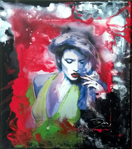 RITRATTO ALLA SIGARETTA N°2 - tela by Ezio Ranaldi, Painting for Sale on Singulart