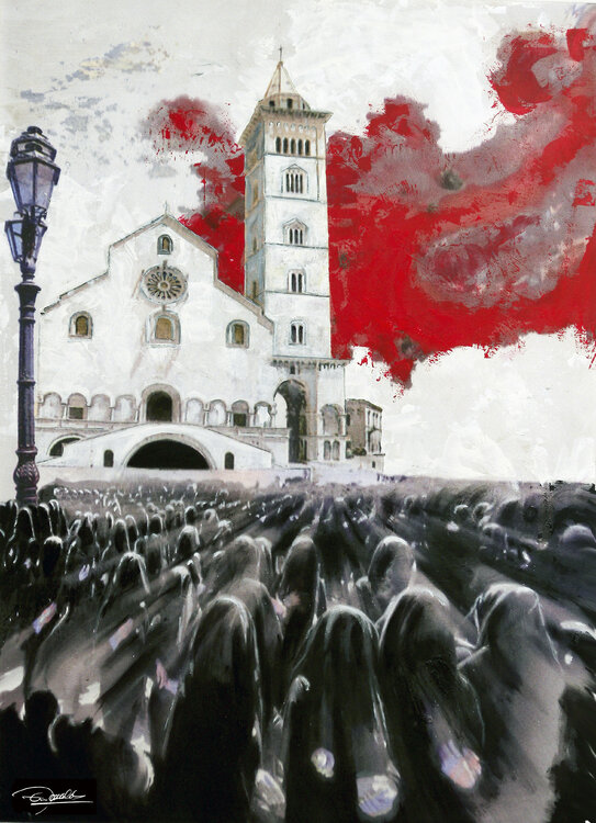 PROCESSIONE A TRANI - pannello rigido Ezio Ranaldi