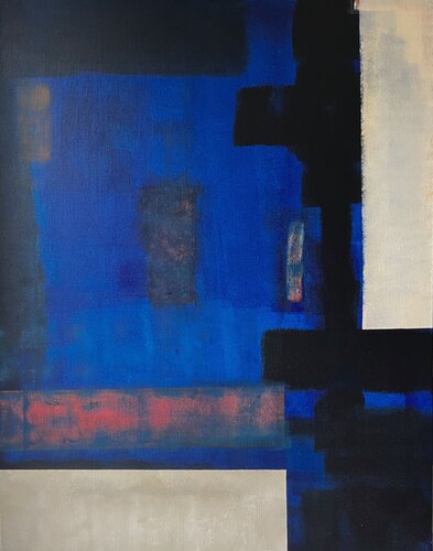 Powerfull blue by Hervé Souffi, Painting for Sale on Singulart