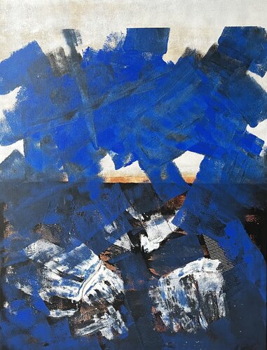 Tempête de bleu von Hervé Souffi, Malerei kaufen auf Singulart