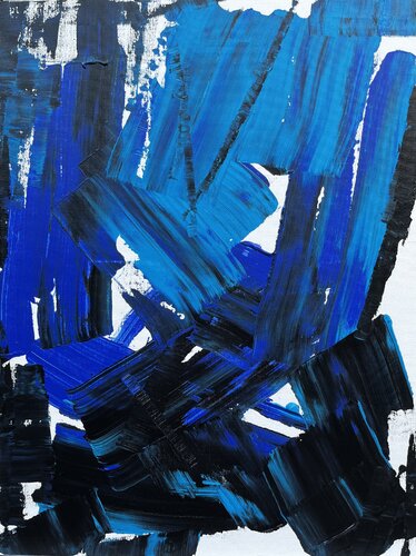 Bleu intense von Hervé Souffi, Malerei kaufen auf Singulart