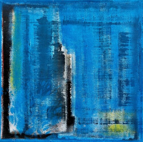 Maxi tête dans le bleu profond di Hervé Souffi, Pittura in vendita su Singulart