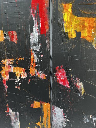 Attachments (diptyque) by Hervé Souffi, Painting for Sale on Singulart