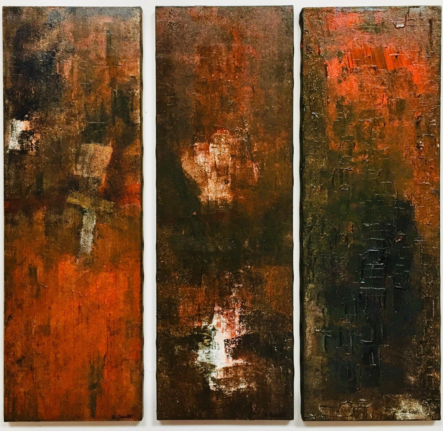 Harmonie abstraite   (triptyque) Hervé Souffi