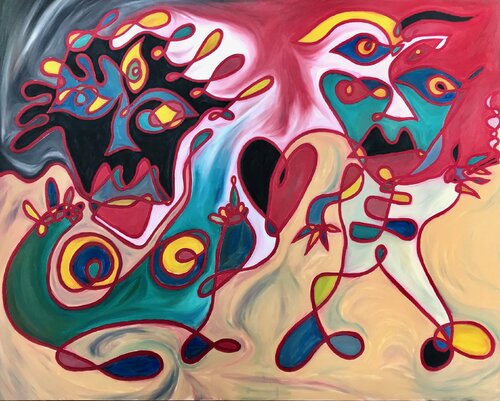 Rebel couple by TREBBEOL MADA, Painting for Sale on Singulart