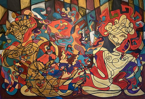 GODS AMONG US by TREBBEOL MADA, Painting for Sale on Singulart