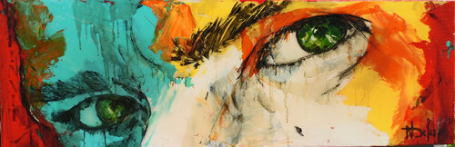 REGARD MASCULIN di Nadine Defer, Pittura in vendita su Singulart