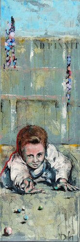 JEU DE BILLES di Nadine Defer, Pittura in vendita su Singulart