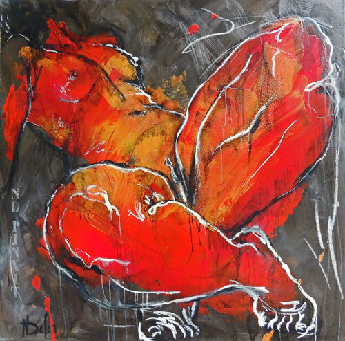 NU ROUGE van Nadine Defer, Schilderij te koop op Singulart
